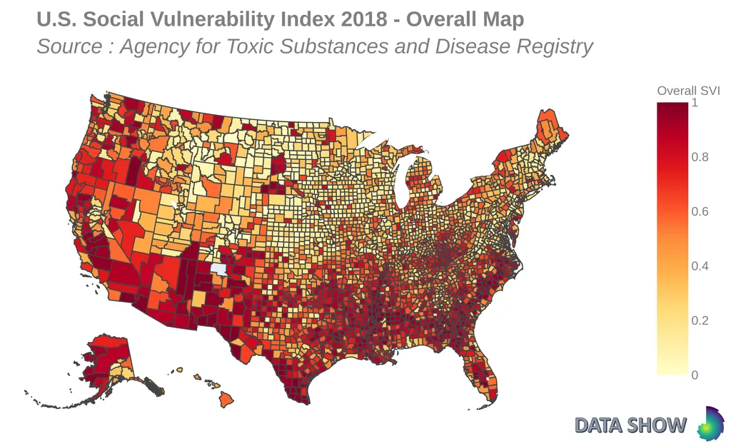 U.S. Social Vulnerability Index 2018 - Overall Map U.S. Social Vulnerability Index 2018 - Overall Map