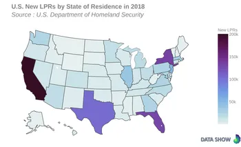 U.S. New Lawful Permanent Residents by State of Residence in 2018 - Map U.S. New Lawful Permanent Residents by State of Residence in 2018 - Map